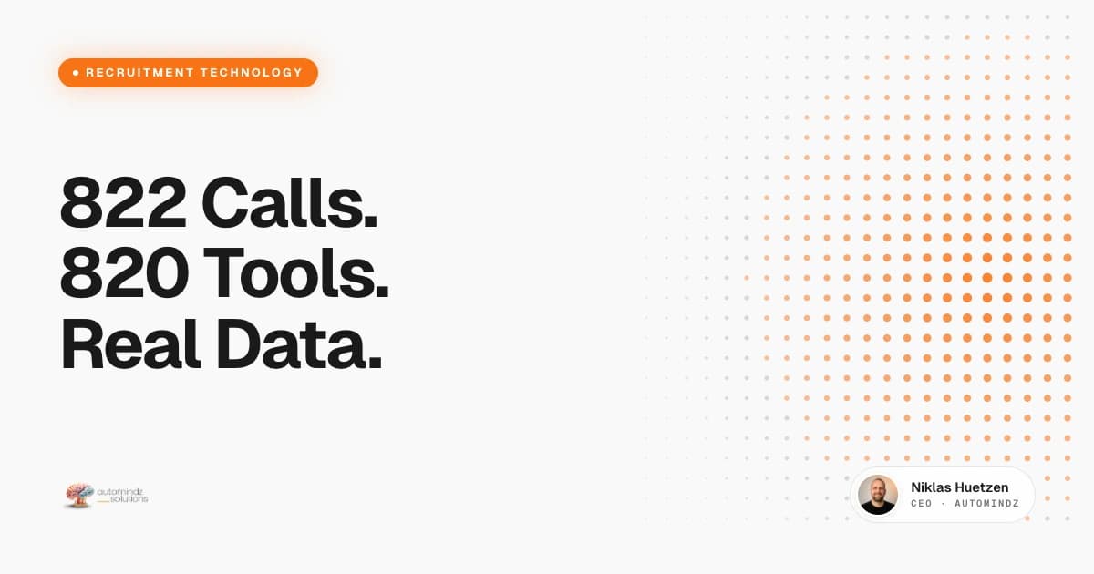 We Analyzed 822 Recruitment Agency Calls - the most data-driven tech stack report for recruitment agencies in 2026